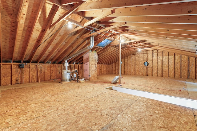 view of unfinished attic