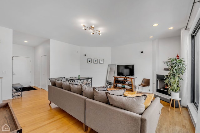 living room featuring hardwood / wood-style floors