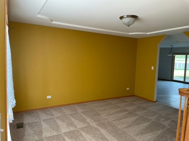 view of carpeted empty room