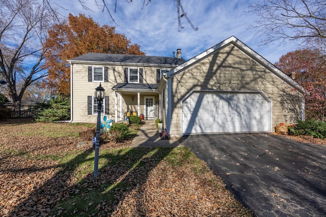 view of front facade with a garage