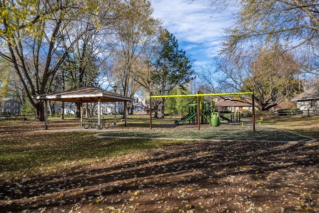 exterior space featuring a gazebo