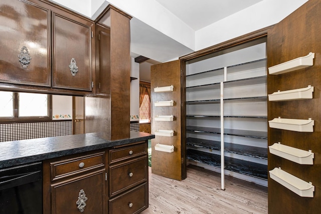 interior space with light hardwood / wood-style flooring