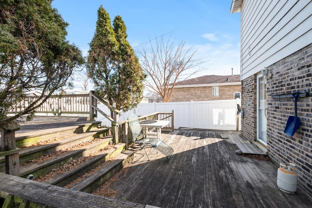 view of wooden deck