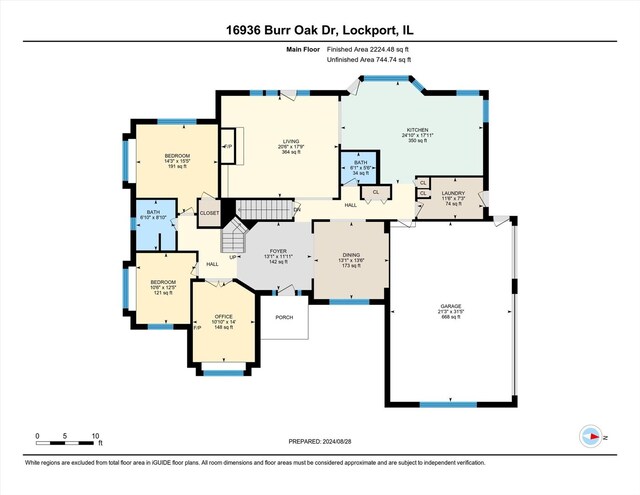 bedroom with light carpet and ceiling fan