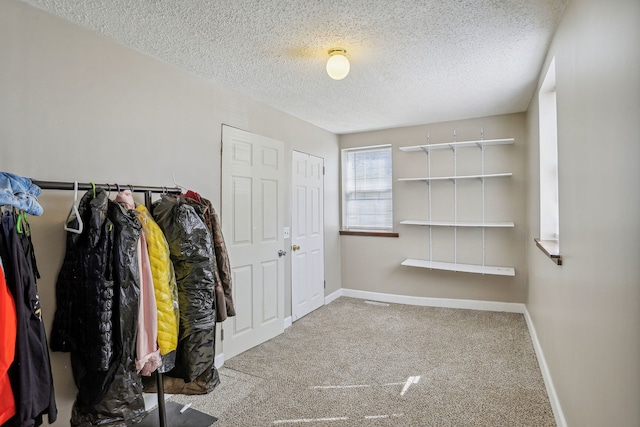 spacious closet with carpet flooring