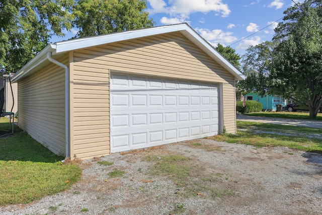 garage with wooden walls