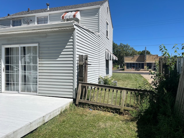 exterior space with a yard