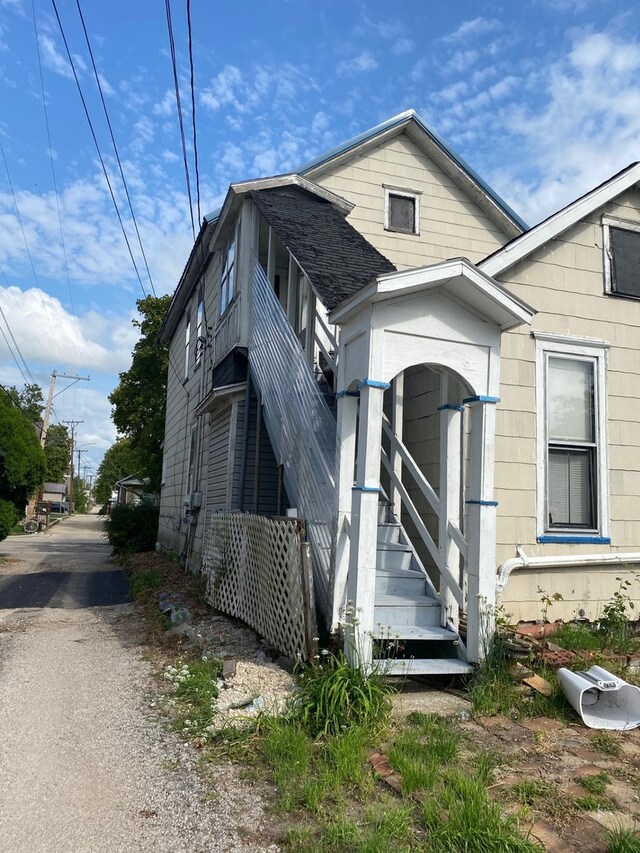 view of rear view of property