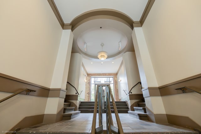 stairs with ornamental molding