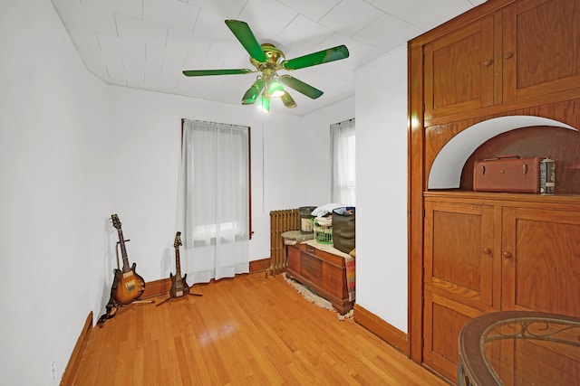 interior space with light hardwood / wood-style flooring