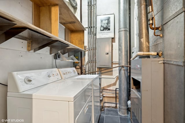 2675 W Grand Ave Unit 302, Chicago, IL 60612 - clothes washing area featuring laundry area, washing machine and dryer, and electric panel