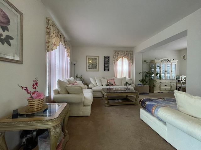 view of carpeted living room