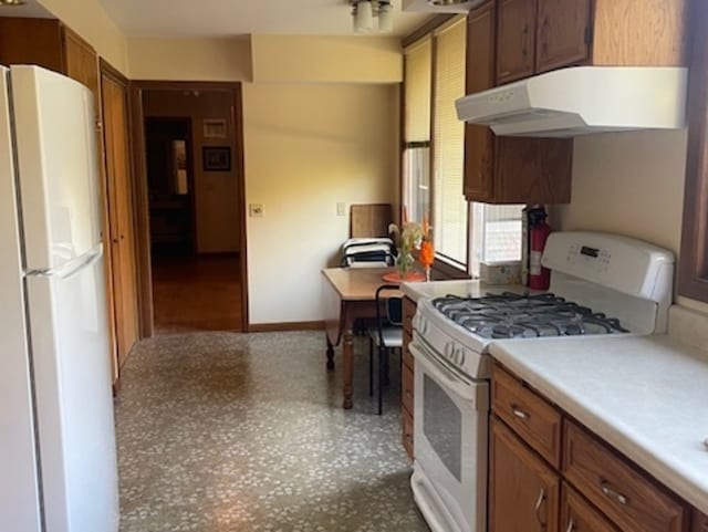 kitchen with white appliances