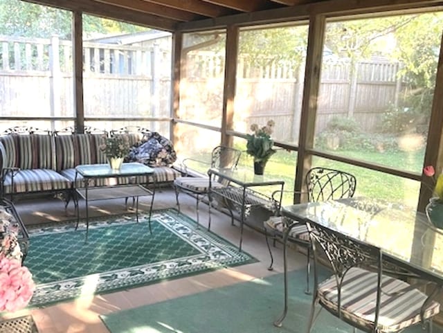 view of sunroom / solarium