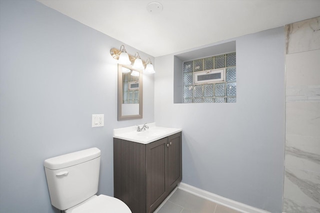 bathroom featuring vanity and tile patterned flooring