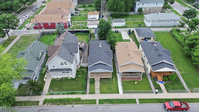 aerial perspective of suburban area