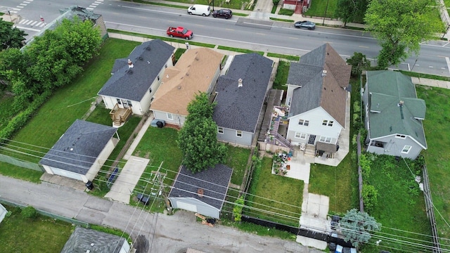 aerial view of residential area