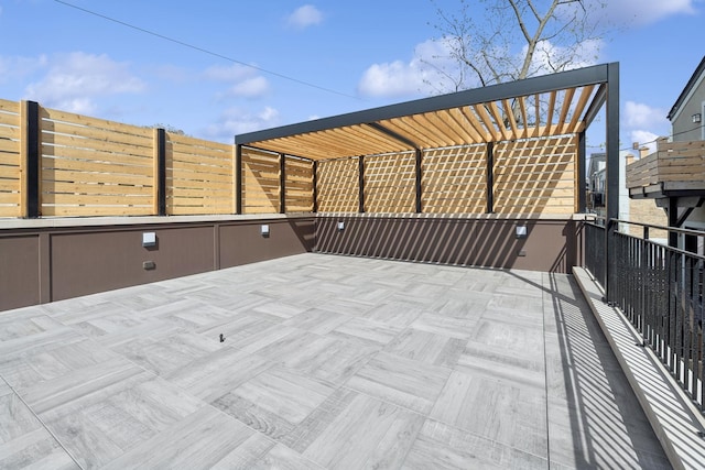 view of patio / terrace with a pergola