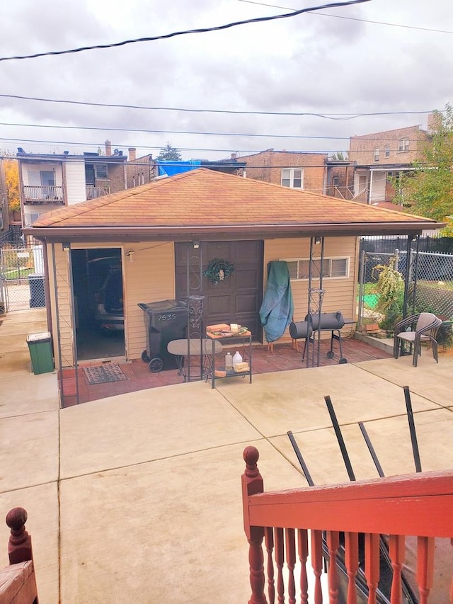 rear view of house featuring a patio area