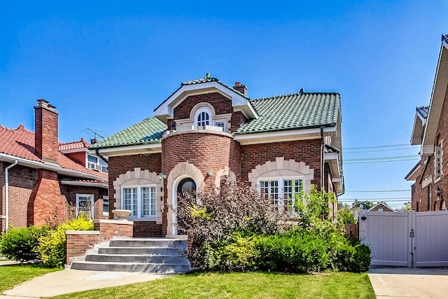 view of front facade with french doors