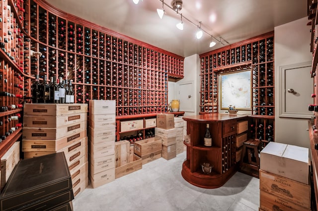 view of wine room