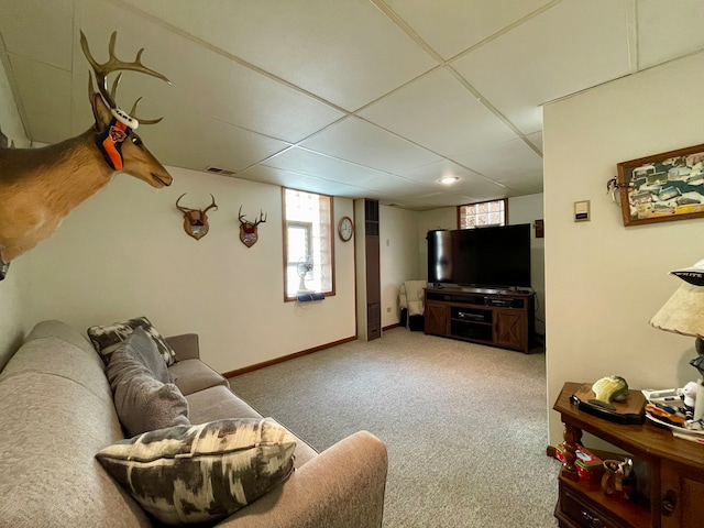 view of carpeted living room