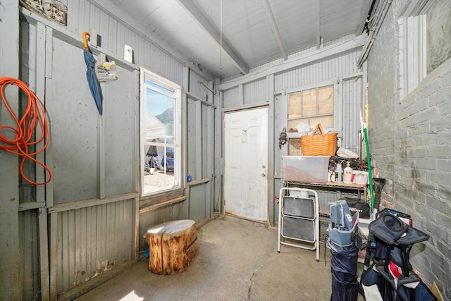 view of storage room