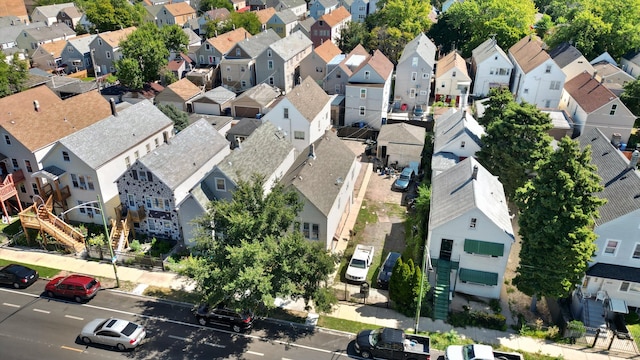 aerial view with a residential view