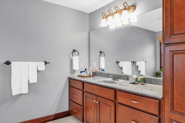 4703 W Kirby Ave, Champaign, IL 61822 - bathroom featuring vanity and tile patterned floors
