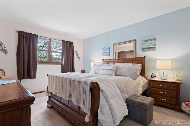 view of carpeted bedroom