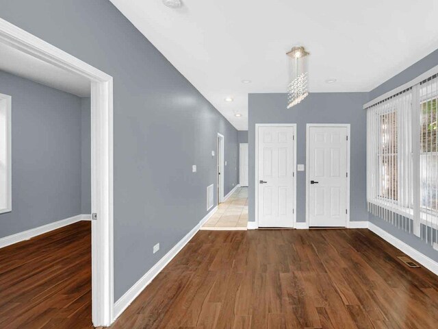 entryway featuring hardwood / wood-style flooring