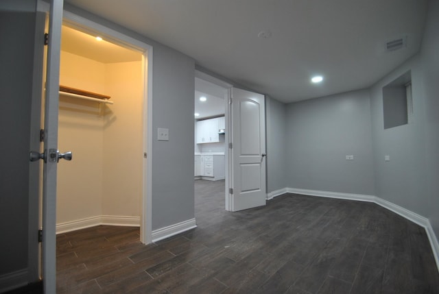 2701 W Congress Pkwy, Chicago, IL 60612 - below grade area with dark wood finished floors and recessed lighting