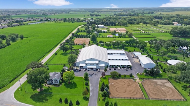 drone / aerial view featuring a rural view