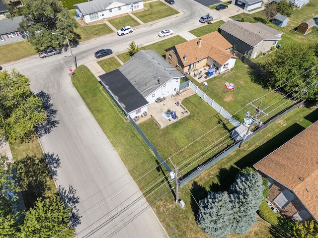 drone / aerial view with a residential view