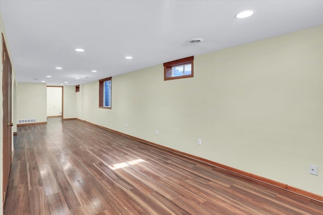 interior space featuring dark hardwood / wood-style flooring