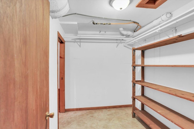 view of walk in closet