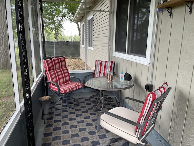 view of sunroom