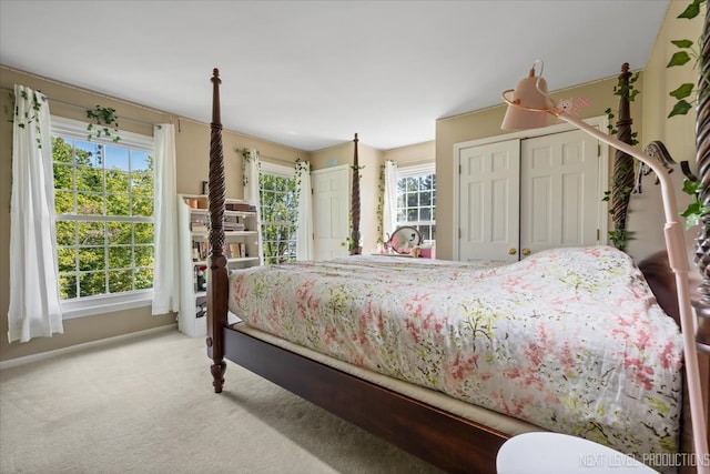 view of carpeted bedroom