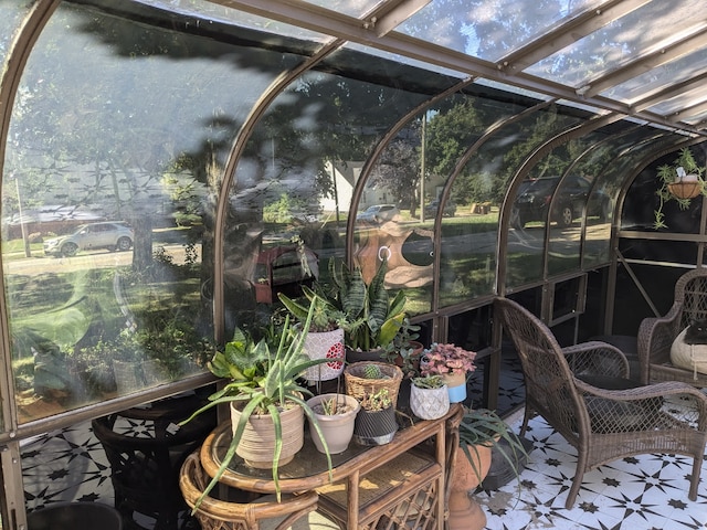 view of sunroom