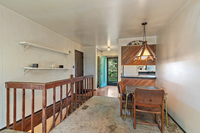 kitchen featuring decorative light fixtures