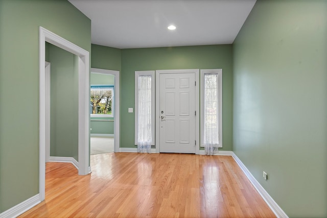 entryway featuring light hardwood / wood-style floors