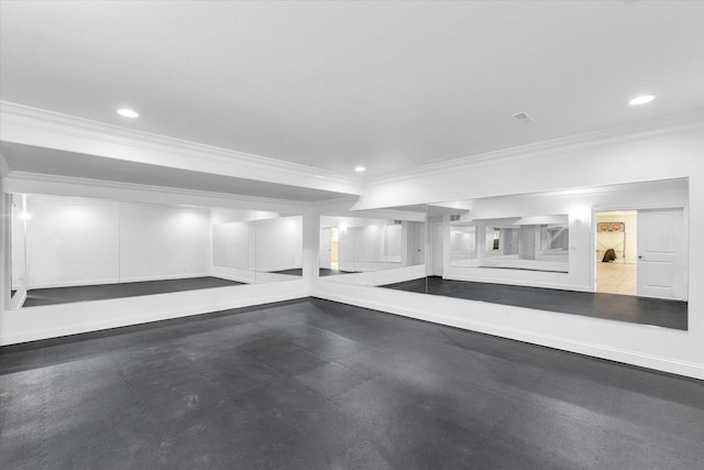 interior space featuring recessed lighting