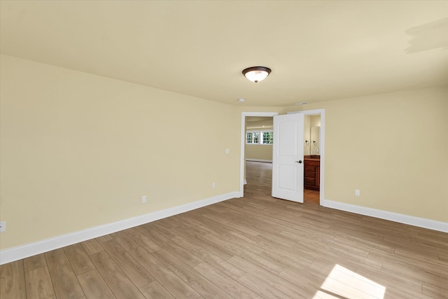 unfurnished bedroom featuring light hardwood / wood-style flooring