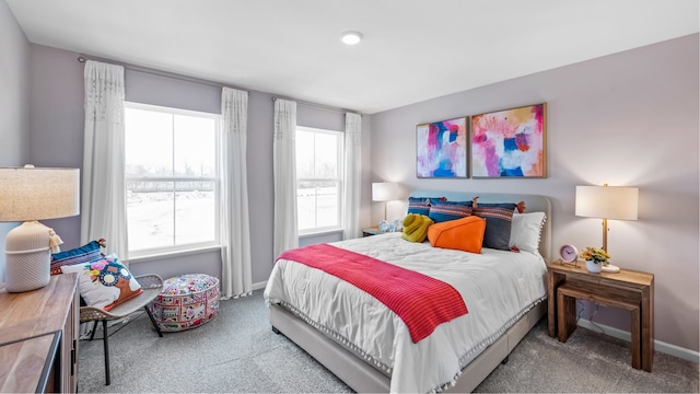 view of carpeted bedroom