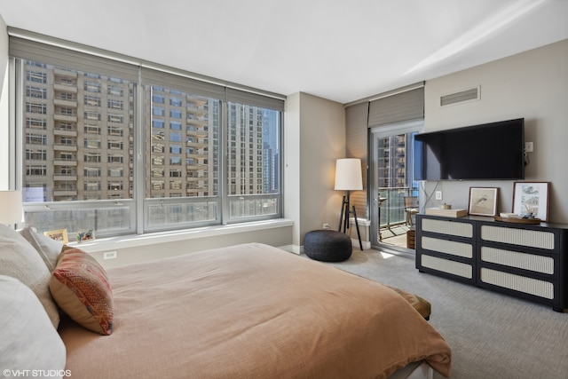 view of carpeted bedroom