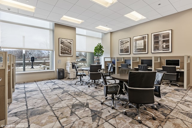 interior space featuring light colored carpet