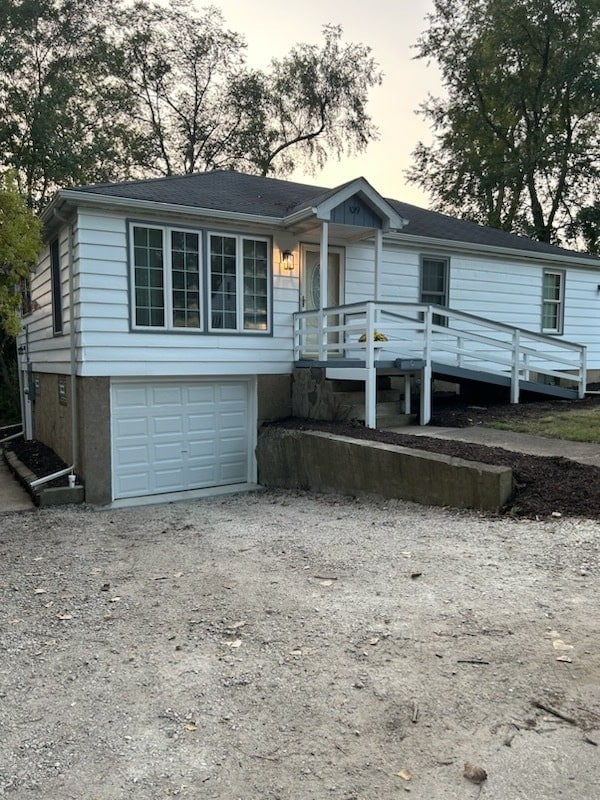 view of front of house featuring a garage