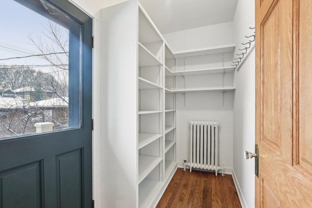 pantry with radiator