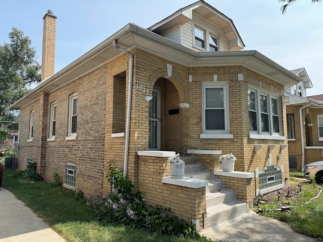 view of front facade with central AC