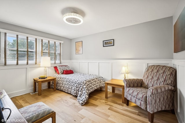 bedroom featuring light hardwood / wood-style flooring